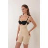 Ten İp Askılı Ağ Kısmı Açık Fermuarlı Tam Boy Kadın Korse