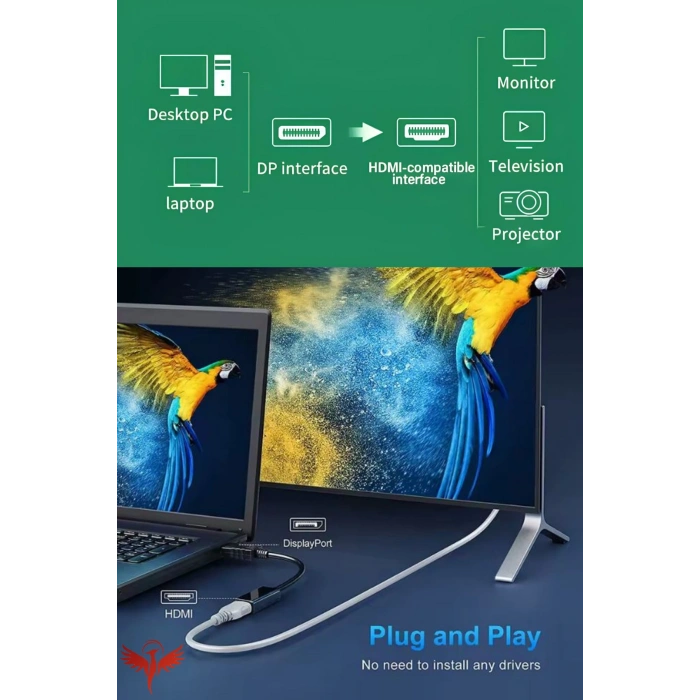 DİSPLAYPORT TO HDMI ÇEVİRİCİ 7767