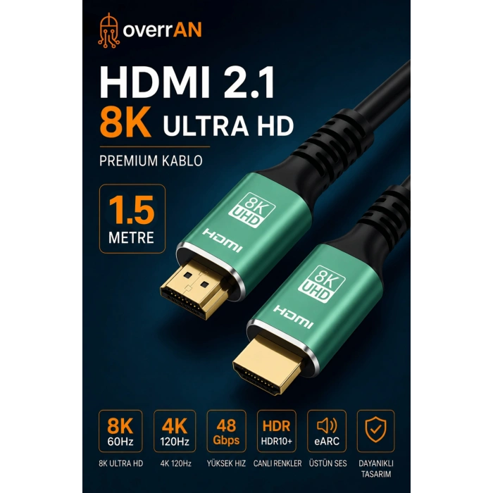 OVERRAN 2.1 HDMI KABLO 1.5 METRE