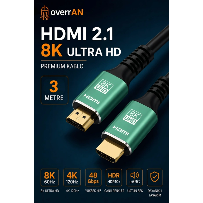 OVERRAN 2.1 HDMI KABLO 3 METRE
