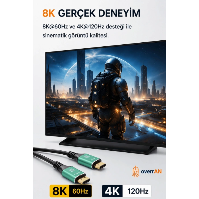 OVERRAN 2.1 HDMI KABLO 3 METRE