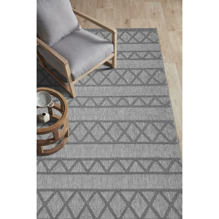 Doha Koleksiyonu Yumuşak Dokulu Bukleli Gri Çocuk Odası Oturma Odası Salon Mutfak Halısı