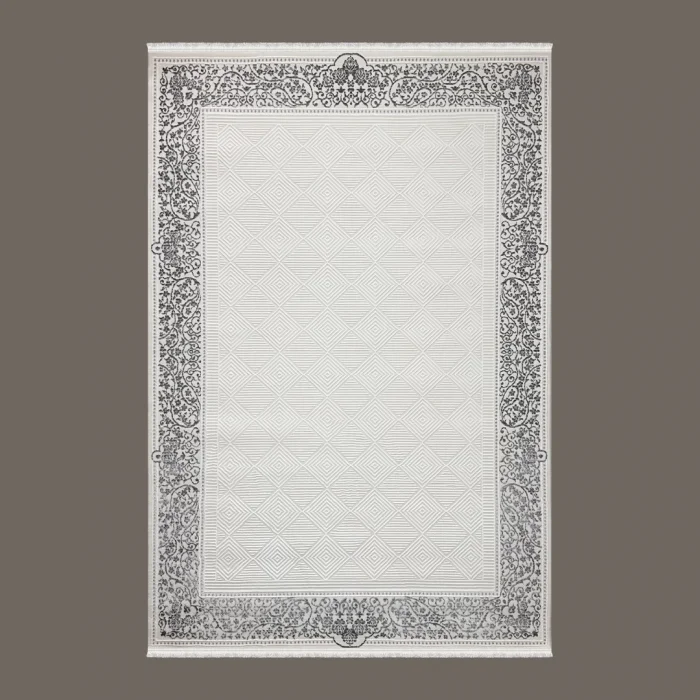 Galata Yumuşak Dokulu Modern Desen Gri Oturma Odası Salon Mutfak Genç Odası Halısı