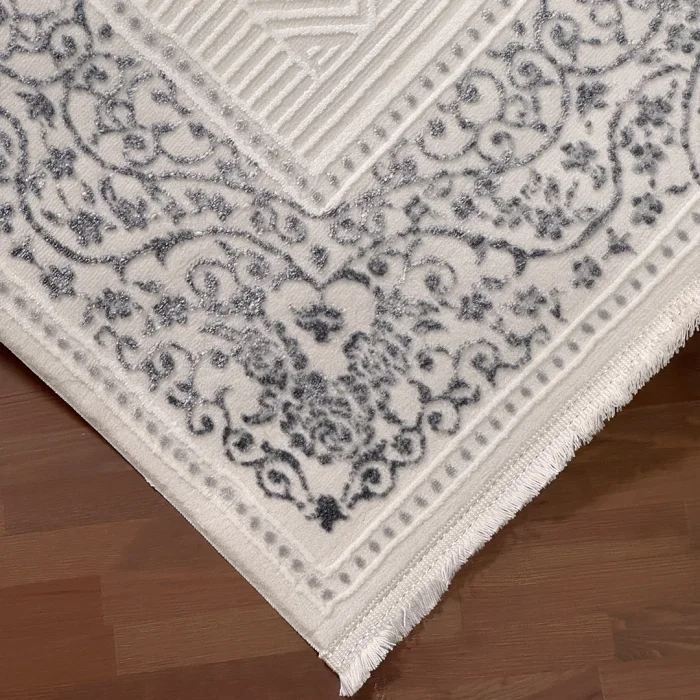 Galata Yumuşak Dokulu Modern Desen Gri Oturma Odası Salon Mutfak Genç Odası Halısı