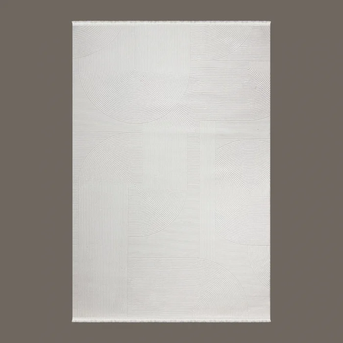 Galata Yumuşak Dokulu Modern Desen Krem Oturma Odası Salon Mutfak Genç Odası Halısı