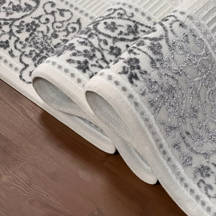 Galata Yumuşak Dokulu Modern Desen Gri Oturma Odası Salon Mutfak Genç Odası Halısı