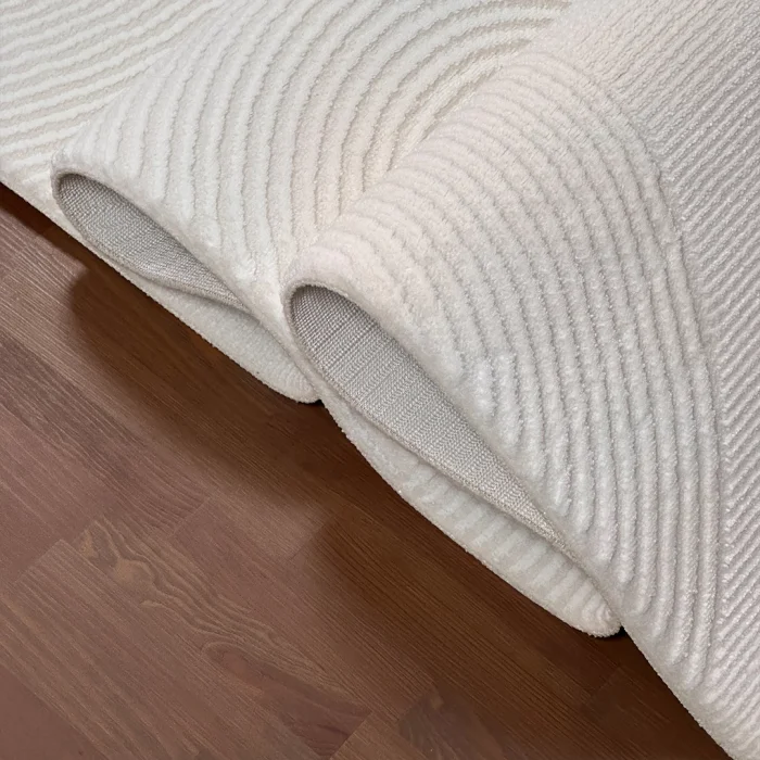 Galata Yumuşak Dokulu Modern Desen Krem Oturma Odası Salon Mutfak Genç Odası Halısı