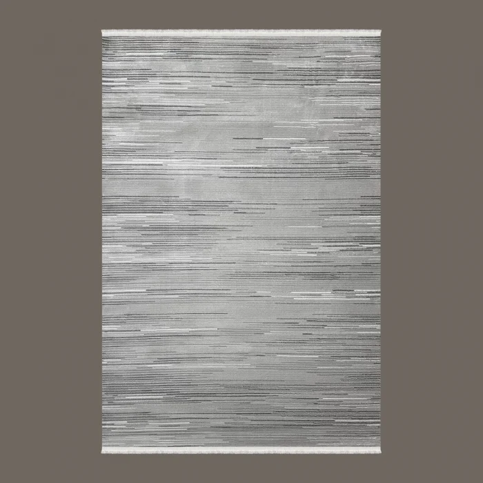 Galata Yumuşak Dokulu Modern Desen Gri Oturma Odası Salon Mutfak Genç Odası Halısı