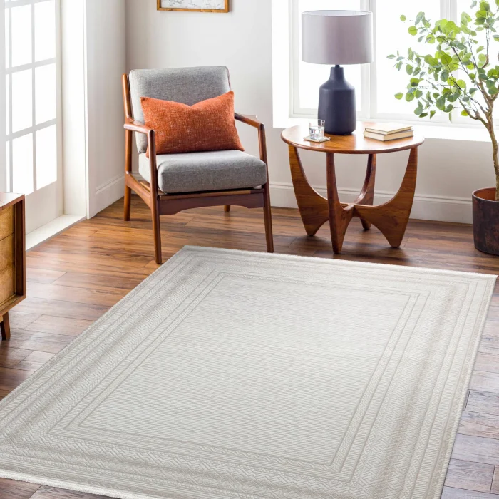 Galata Yumuşak Dokulu Modern Desen Bej Oturma Odası Salon Mutfak Genç Odası Halısı