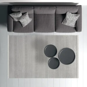 Babil Lüks Modern Desen Gri Oturma Odası Salon Mutfak Koridor Halısı