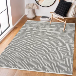 Babil Lüks Modern Desen Gri Oturma Odası Salon Mutfak Koridor Halısı