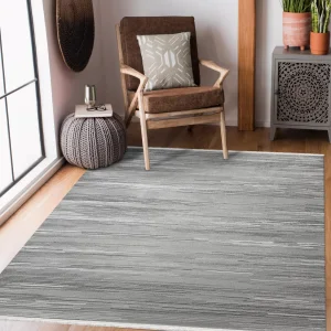 Galata Yumuşak Dokulu Modern Desen Gri Oturma Odası Salon Mutfak Genç Odası Halısı