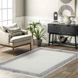 Galata Yumuşak Dokulu Modern Desen Gri Oturma Odası Salon Mutfak Genç Odası Halısı