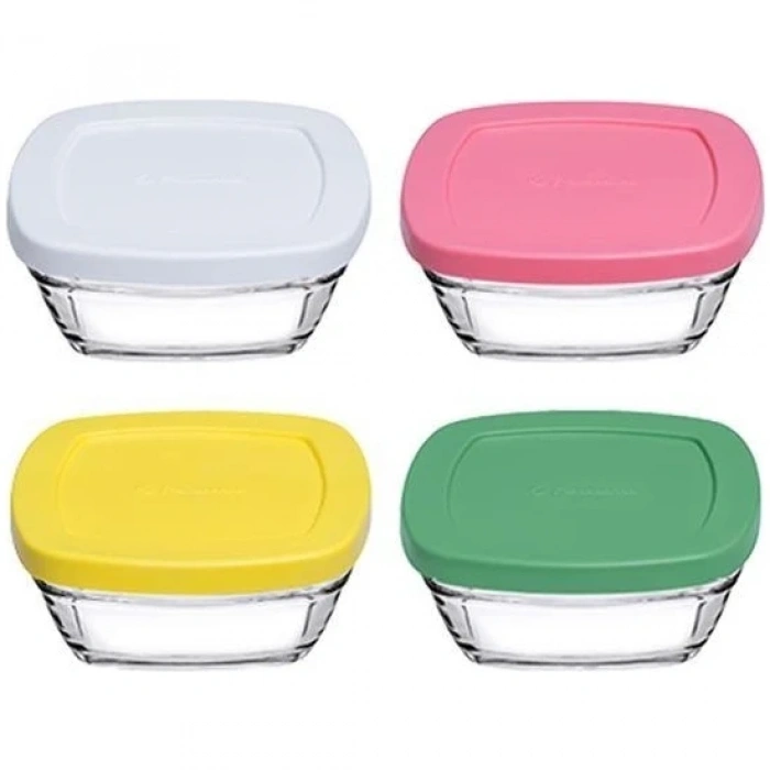 Paşabahçe 96840 Pudding Saklama Kabı Renkli 4lü 310 cc