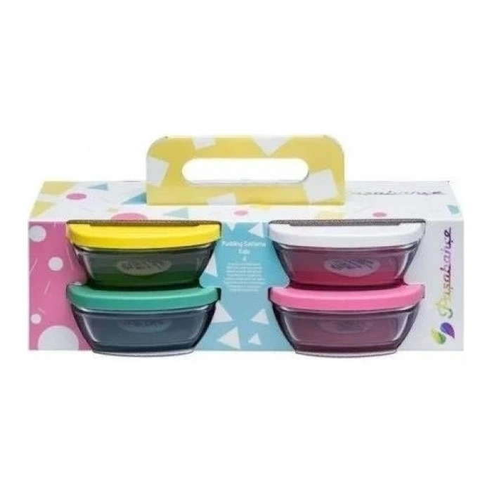 Paşabahçe 96840 Pudding Saklama Kabı Renkli 4lü 310 cc