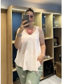 Askılı Pamuk Viscon Bluz Pembe