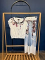 Denim Görünümlü Teddy & Charms Eşofman Takımı Beyaz