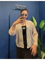 İtalyan Dantelli İşlemeli Ceket Bej