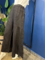 İtalyan Düz Keten Pantolon 14321 Siyah