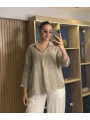 İtalyan Ham Keten Gömlek Kahve
