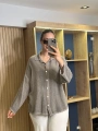 İtalyan Ham Keten Gömlek Vizon