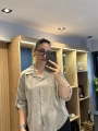 İtalyan Şal Desenli Fistolu Gömlek 23019 Vizon