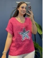 İtalyan Yıldız Desenli Bluz 82722 Pembe