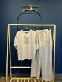 Monogram Desen Gold İnci İşlemeli Eşofman Takımı