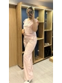 Pembe Yırtmaç Detaylı Premium Eşofman Takımı