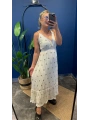 Pullu İp Askılı Elbise 1153 Beyaz