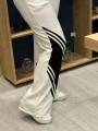 Siyah Şerit Detaylı İkili Luxe Spor Takım Beyaz