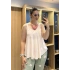 Askılı Pamuk Viscon Bluz Pembe