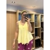 Askılı Pamuk Viscon Bluz Sarı