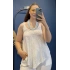 İtalyan Dantel Delikli Bluz Beyaz 83476
