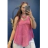 İtalyan Dantel Delikli Bluz Pembe 83476