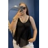 İtalyan Dantel Delikli Bluz Siyah 83476