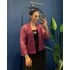 İtalyan Dantelli İşlemeli Ceket Bordo