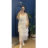 İtalyan Kat Kat Askılı İpek Elbise 7115 Bej