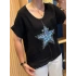 İtalyan Yıldız Desenli Bluz 82722 Siyah