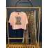 Leopar Baskılı Taşlı Eşofman Takımı Pembe