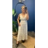 Pullu İp Askılı Elbise 1153 Beyaz