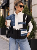 Kontrast Denim Detaylı Yelek