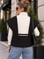 Kontrast Denim Detaylı Yelek