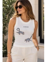 Taşlı Lemur Bluz Beyaz