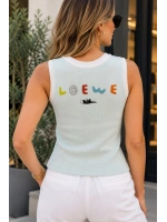 Taşlı Lemur Bluz Su Yeşili