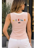 Taşlı Mini Penguen Bluz Pudra