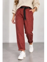 Vicon Kemerli Pantolon Bordo