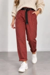 Vicon Kemerli Pantolon Bordo