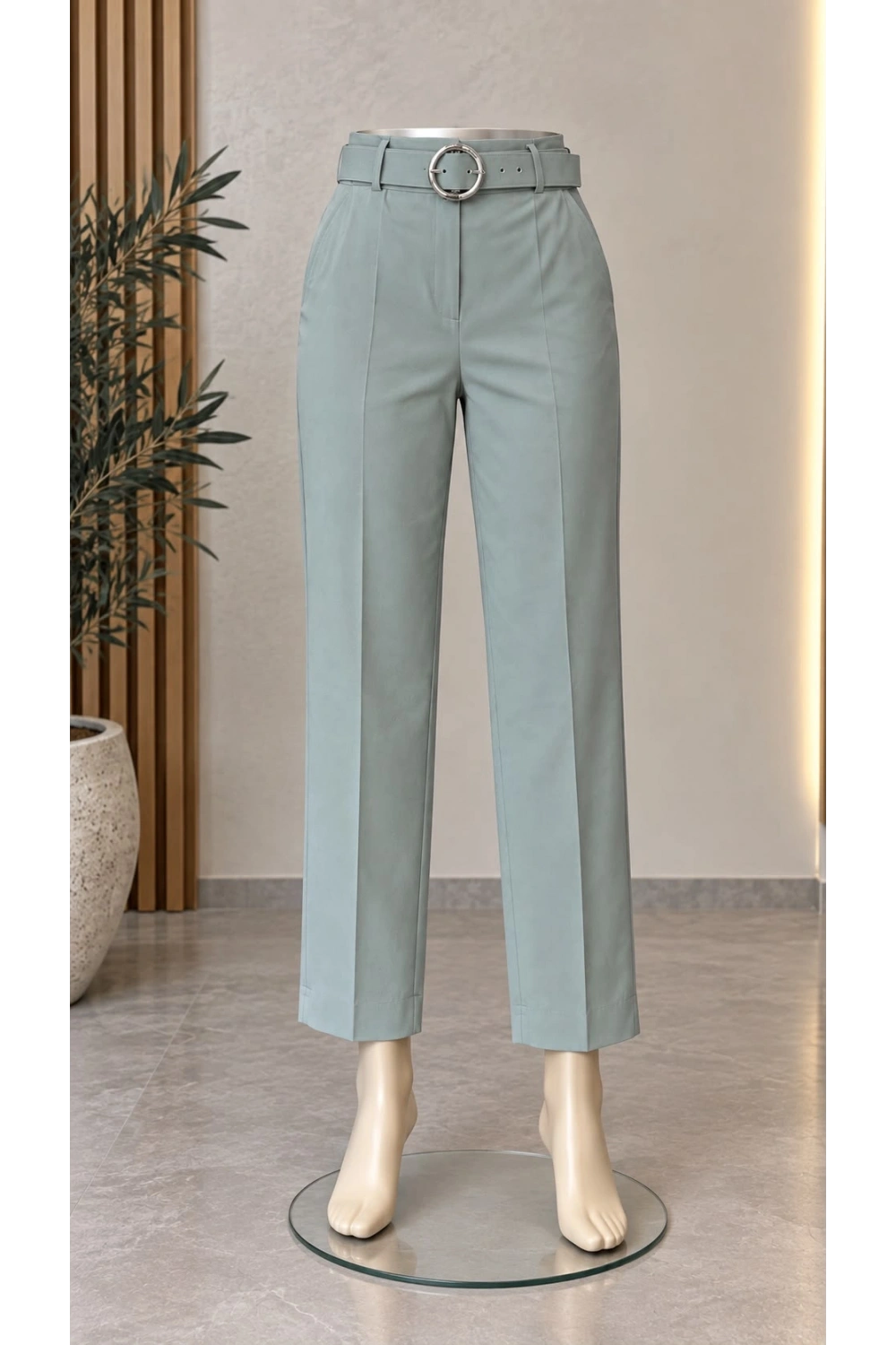 Lara Kemerli Pantolon Mint