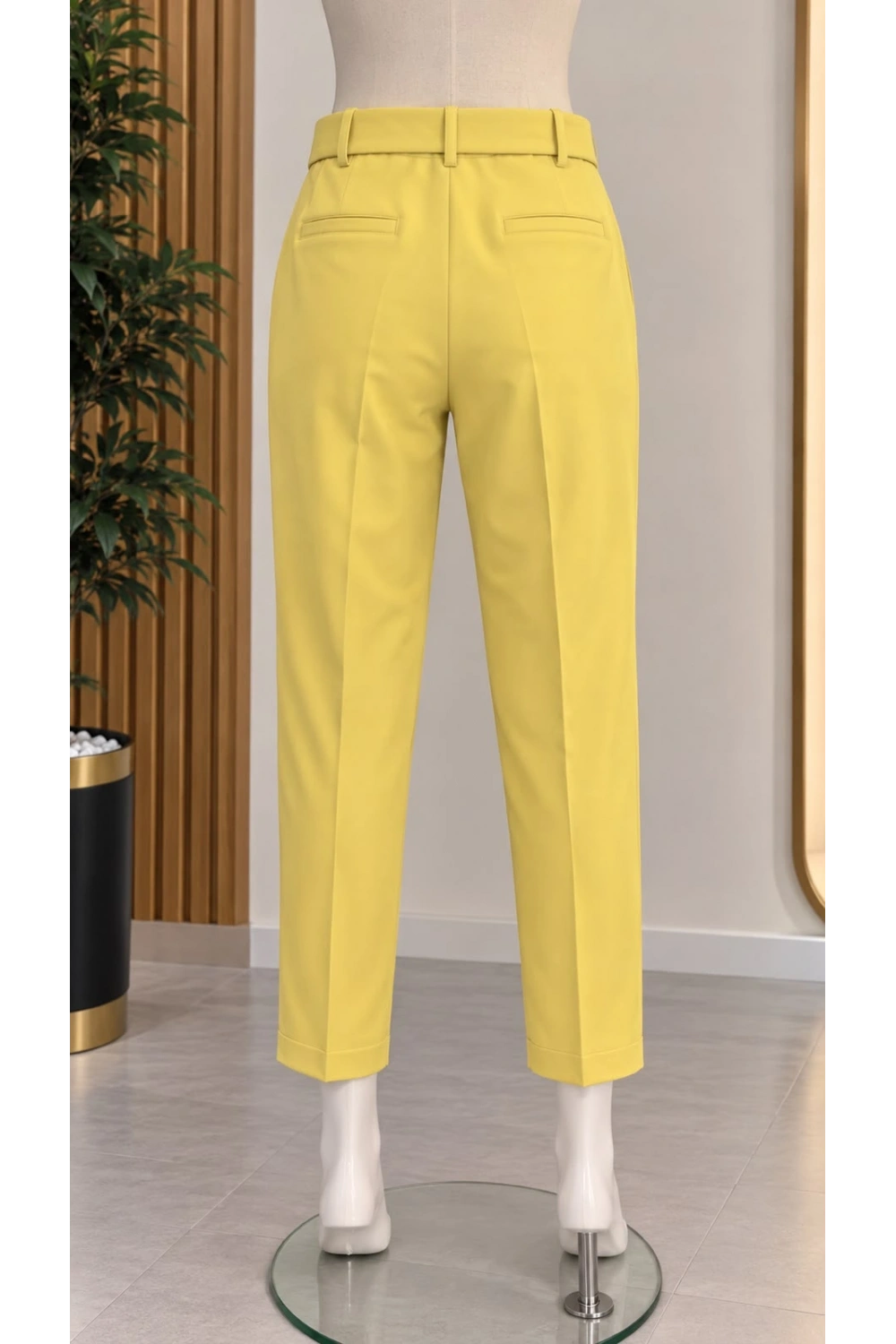 Lara Kemerli Pantolon Sarı